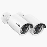 3MP PoE IP Bullet Security Camera w/ Audio Recording, work with SANNCE N98PBD/N96PBK(2-Pack)